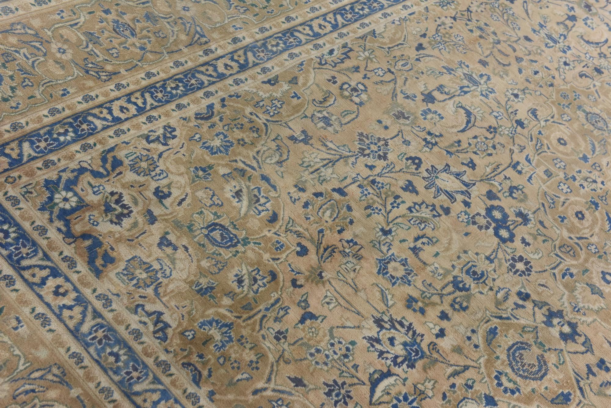 9' 5 x 12' 6 Hand Knotted Ultra Vintage Persian Wool Rug