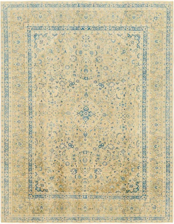 Detail image of 9' 5 x 12' 6 Hand Knotted Ultra Vintage Persian Wool Rug