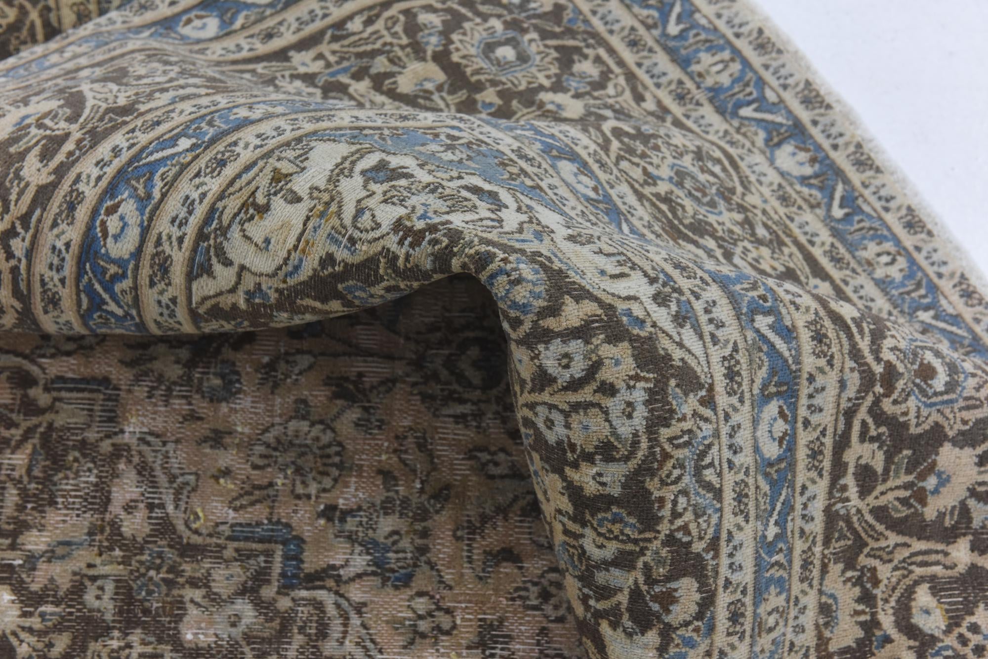 9' 3 x 12' 1 Hand Knotted Ultra Vintage Persian Wool Rug