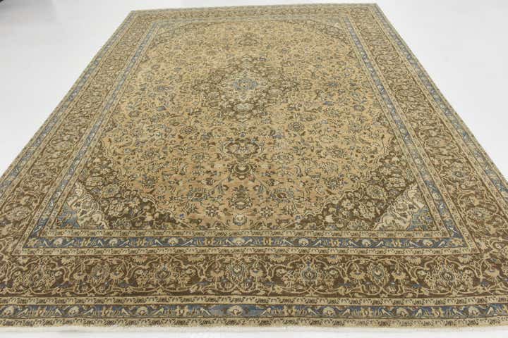 9' 3 x 12' 1 Hand Knotted Ultra Vintage Persian Wool Rug