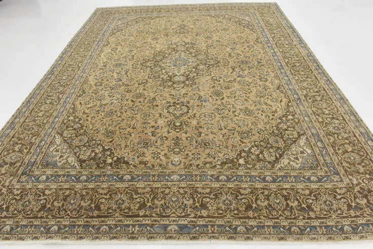 Detail image of 9' 3 x 12' 1 Hand Knotted Ultra Vintage Persian Wool Rug