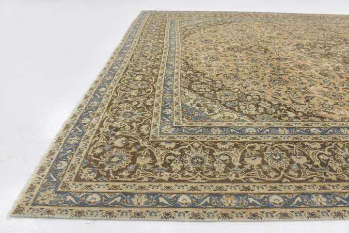 9' 3 x 12' 1 Hand Knotted Ultra Vintage Persian Wool Rug