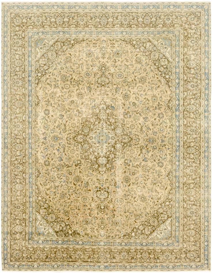 Detail image of 9' 3 x 12' 1 Hand Knotted Ultra Vintage Persian Wool Rug