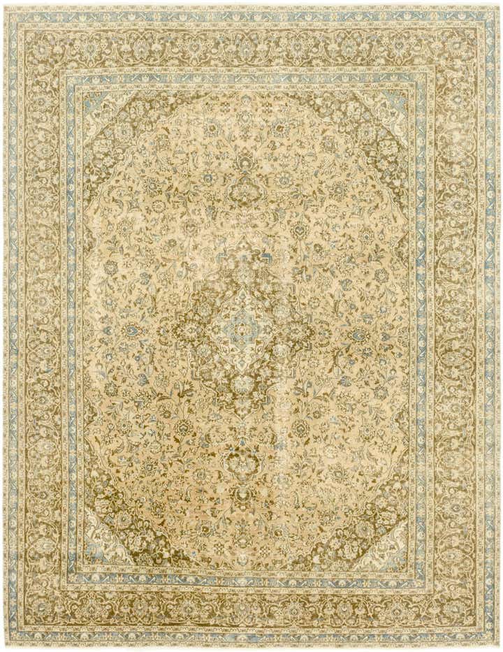 9' 3 x 12' 1 Hand Knotted Ultra Vintage Persian Wool Rug