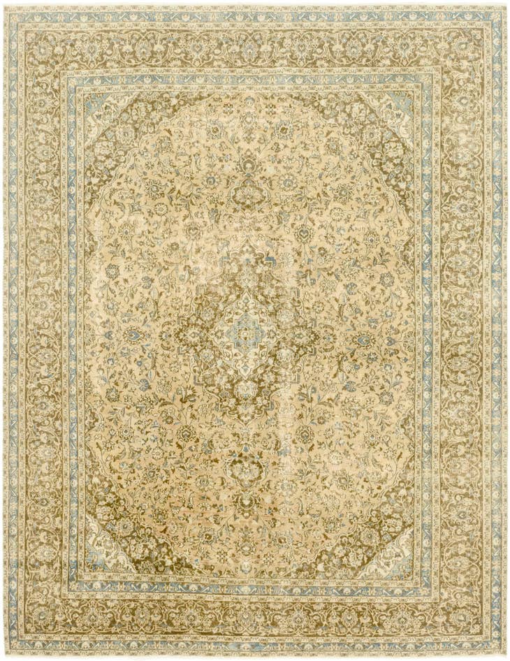 Detail image of 9' 3 x 12' 1 Hand Knotted Ultra Vintage Persian Wool Rug