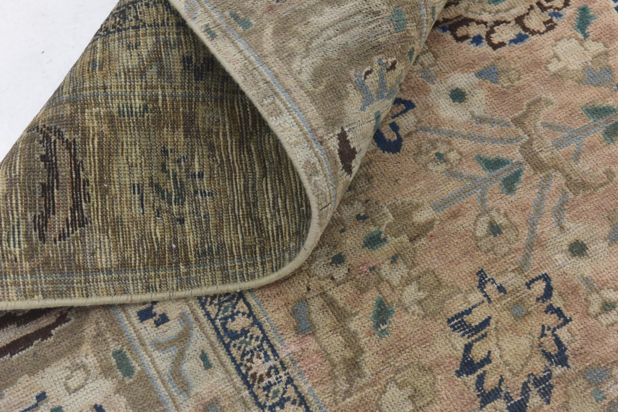 9' x 11' 9 Hand Knotted Ultra Vintage Persian Wool Rug