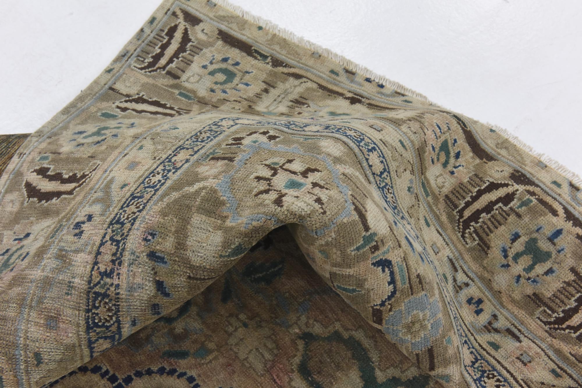 9' x 11' 9 Hand Knotted Ultra Vintage Persian Wool Rug
