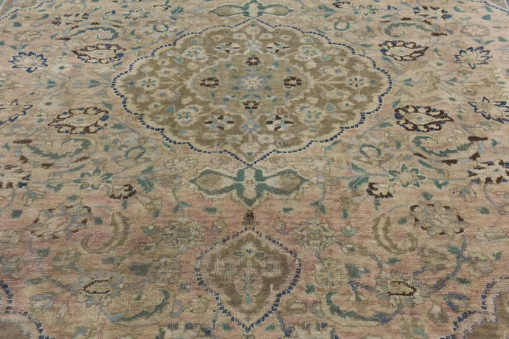Detail image of 9' x 11' 9 Hand Knotted Ultra Vintage Persian Wool Rug