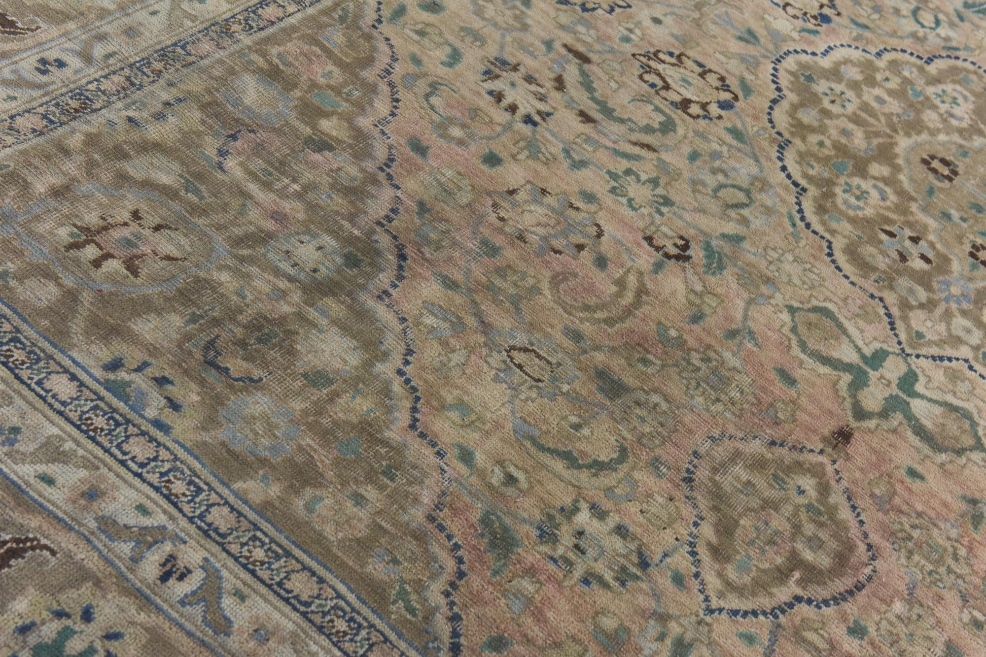 9' x 11' 9 Hand Knotted Ultra Vintage Persian Wool Rug
