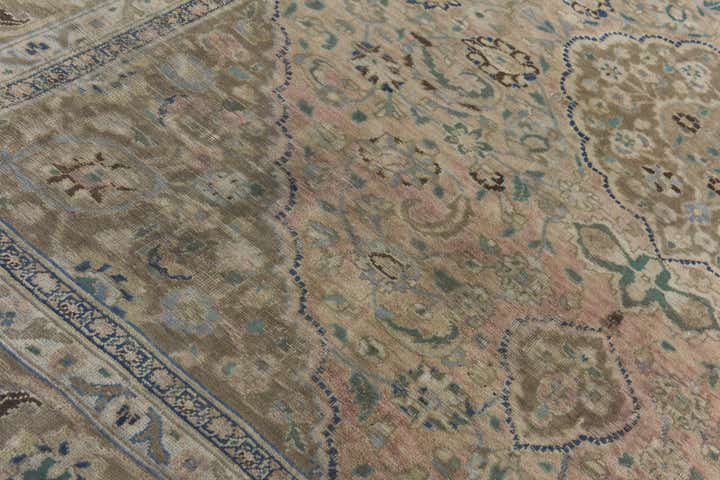 9' x 11' 9 Hand Knotted Ultra Vintage Persian Wool Rug
