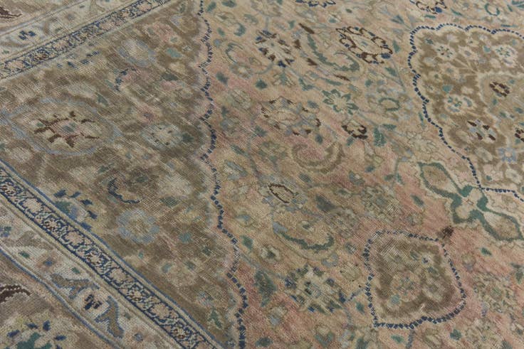Detail image of 9' x 11' 9 Hand Knotted Ultra Vintage Persian Wool Rug