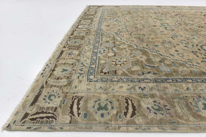 9' x 11' 9 Hand Knotted Ultra Vintage Persian Wool Rug