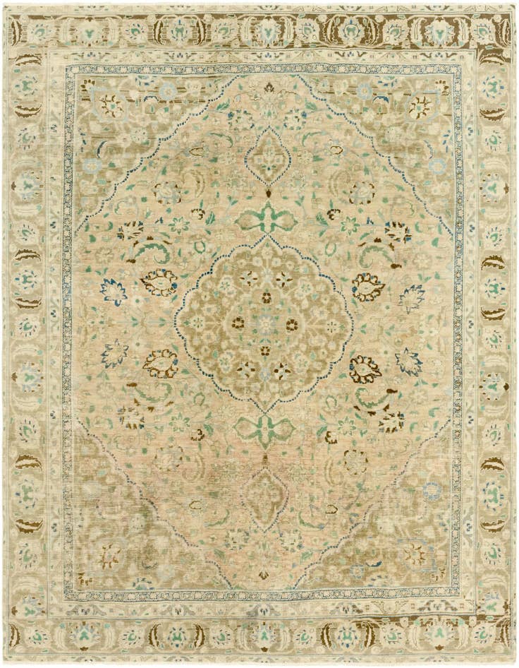 Detail image of 9' x 11' 9 Hand Knotted Ultra Vintage Persian Wool Rug
