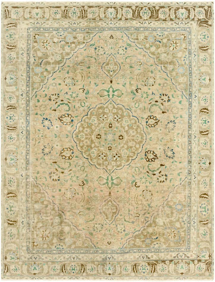 Detail image of 9' x 11' 9 Hand Knotted Ultra Vintage Persian Wool Rug