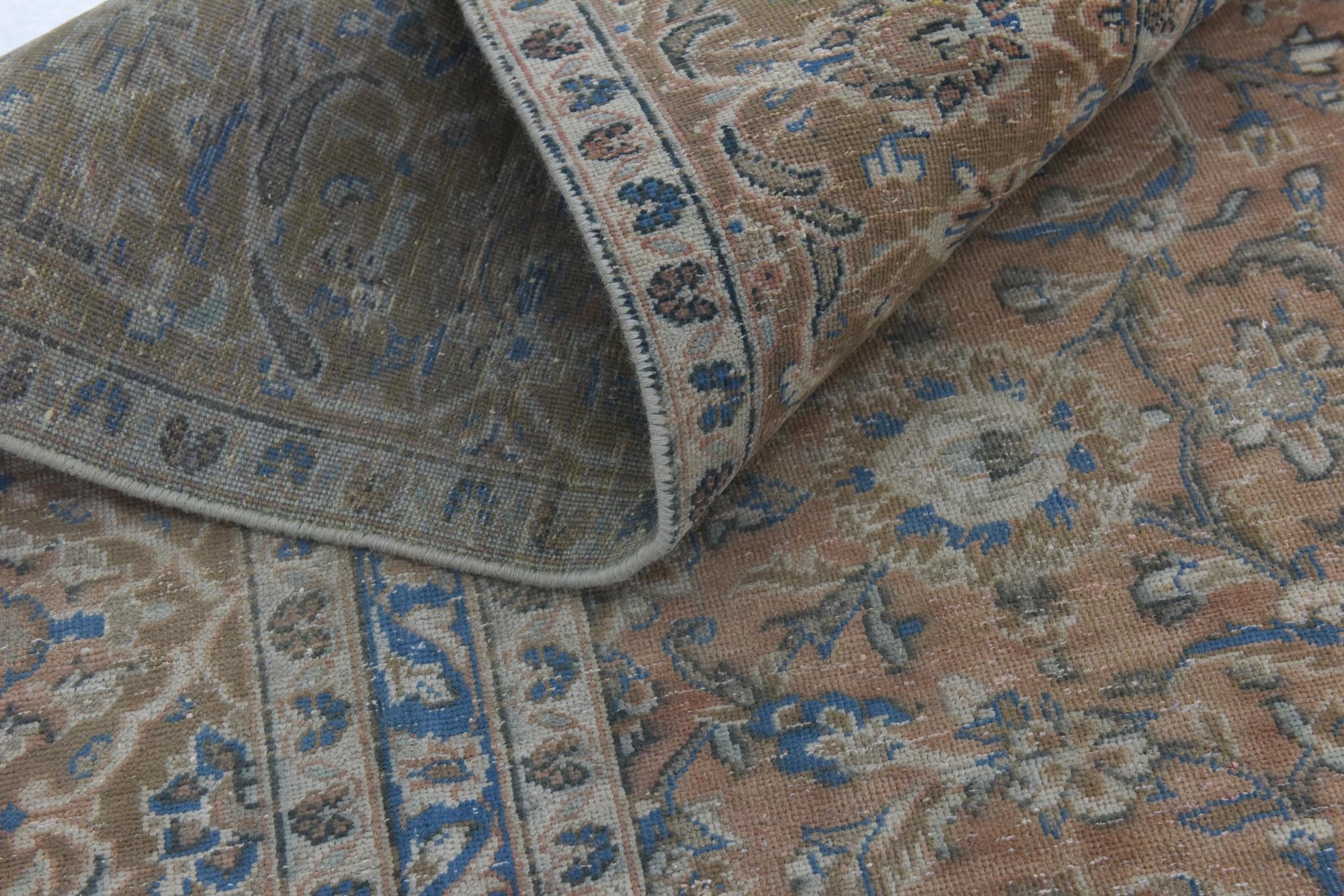 8' 8 x 12' Hand Knotted Ultra Vintage Persian Wool Rug