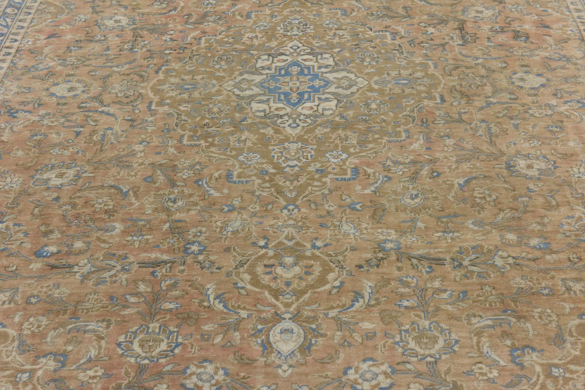 8' 8 x 12' Hand Knotted Ultra Vintage Persian Wool Rug