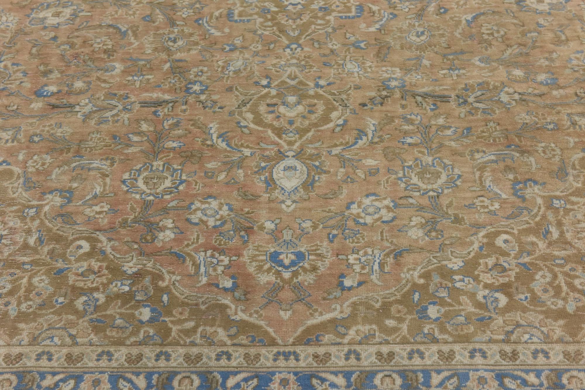 8' 8 x 12' Hand Knotted Ultra Vintage Persian Wool Rug