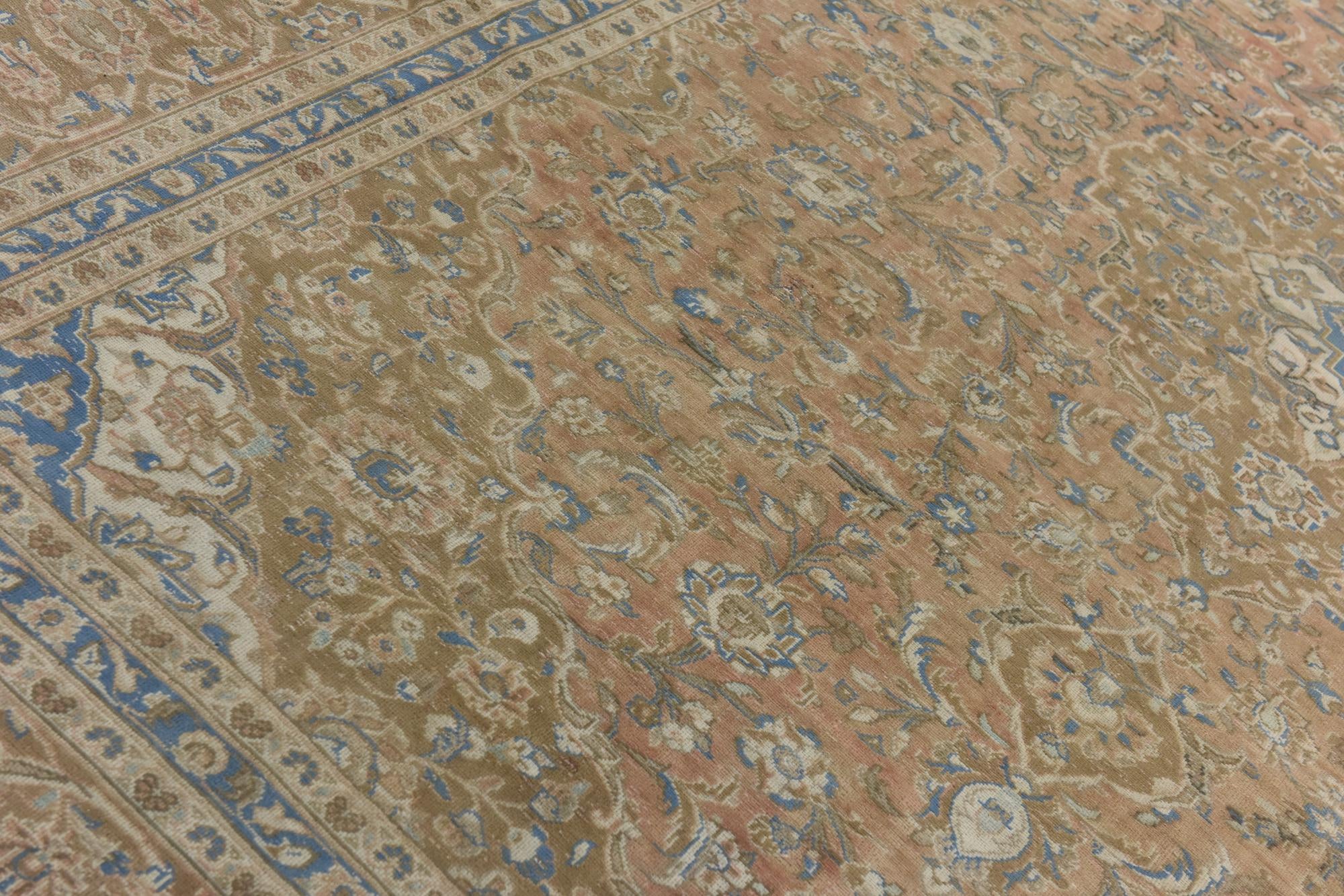 8' 8 x 12' Hand Knotted Ultra Vintage Persian Wool Rug