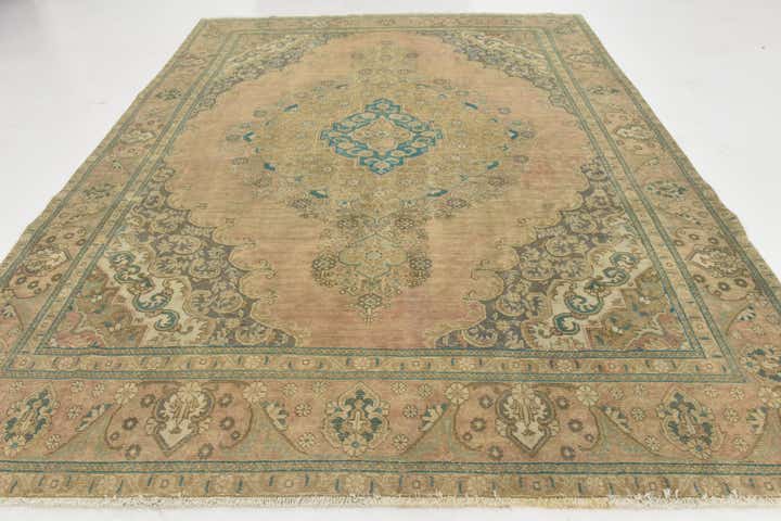 9' 6 x 12' Hand Knotted Ultra Vintage Persian Wool Rug
