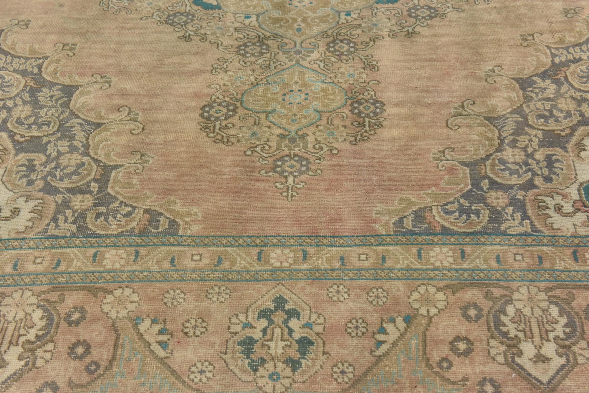 9' 6 x 12' Hand Knotted Ultra Vintage Persian Wool Rug