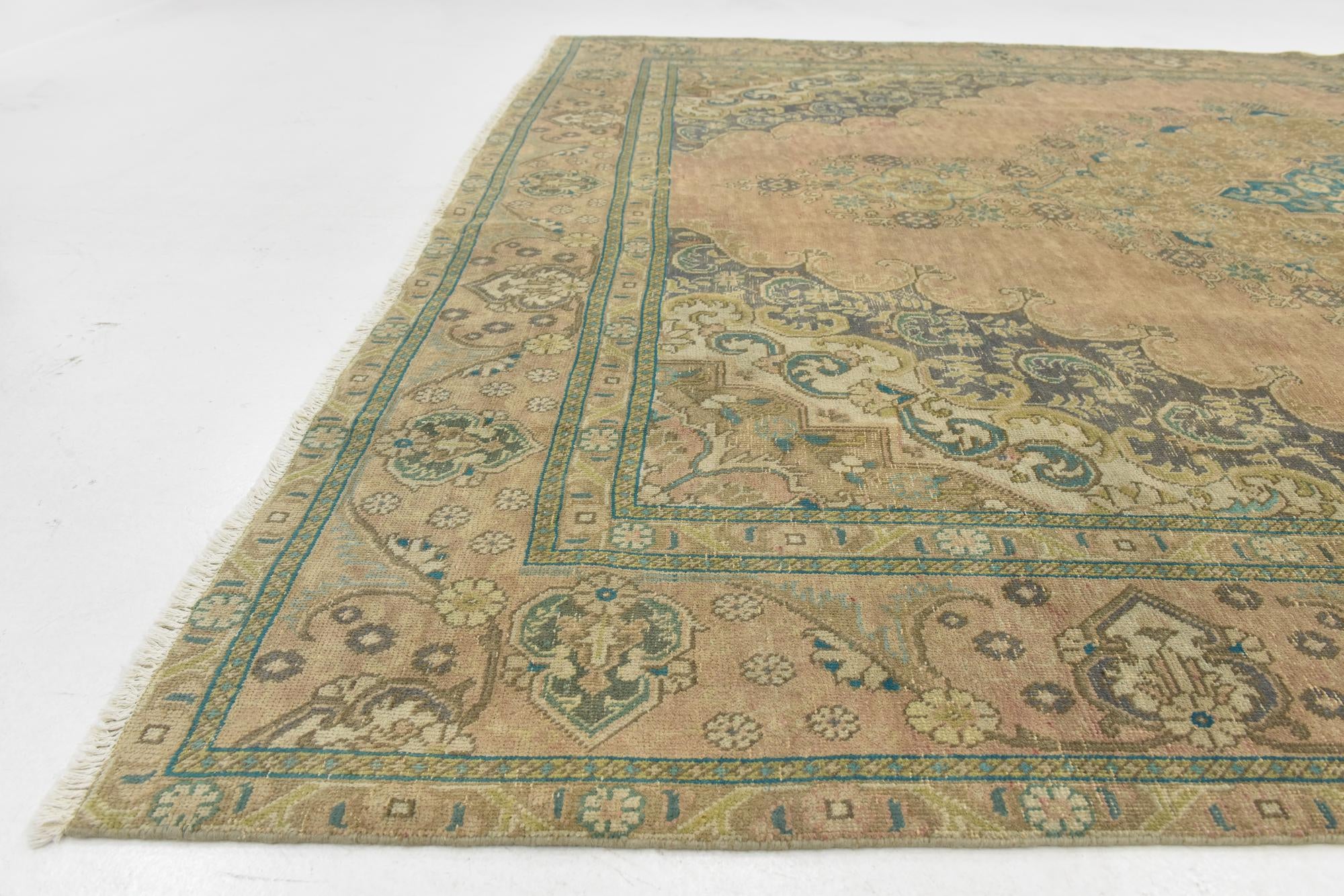 9' 6 x 12' Hand Knotted Ultra Vintage Persian Wool Rug