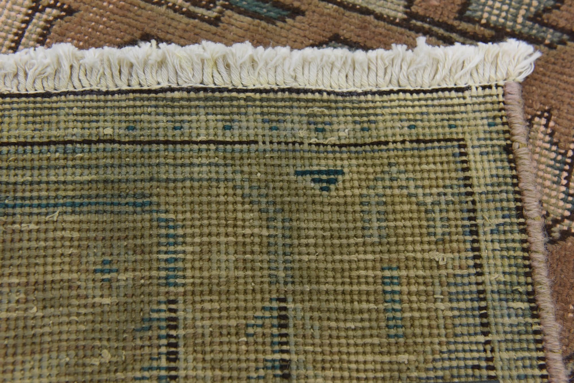9' x 12' 5 Hand Knotted Ultra Vintage Persian Wool Rug