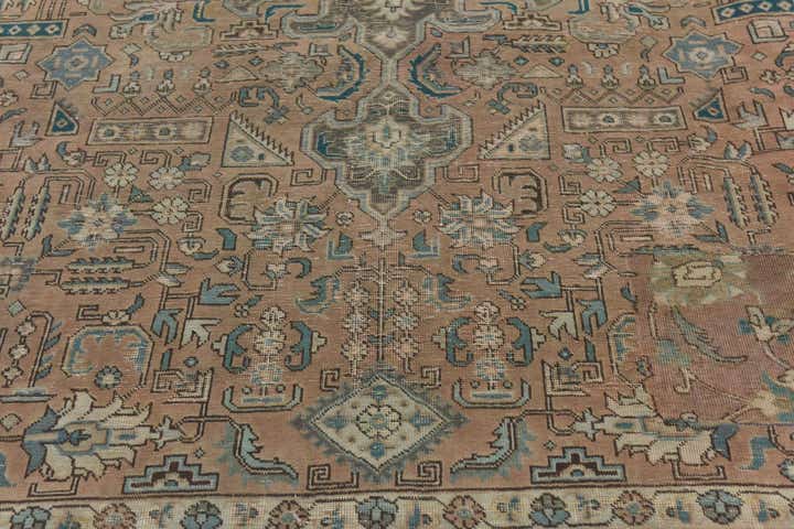 9' x 12' 5 Hand Knotted Ultra Vintage Persian Wool Rug
