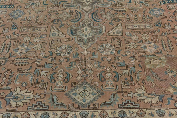 Detail image of 9' x 12' 5 Hand Knotted Ultra Vintage Persian Wool Rug
