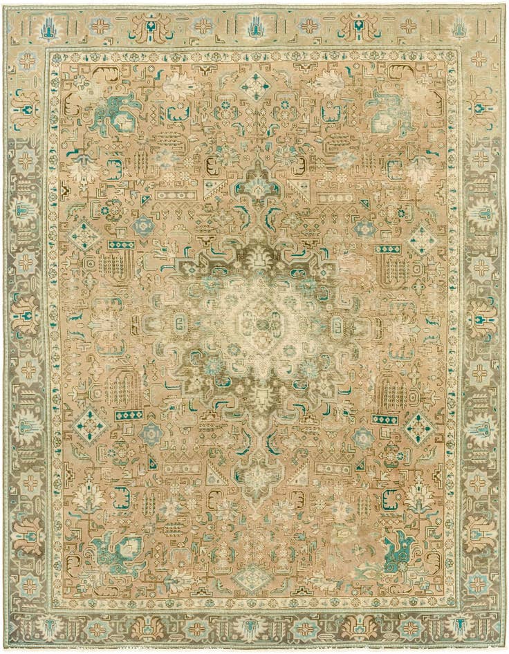 Detail image of 9' x 12' 5 Hand Knotted Ultra Vintage Persian Wool Rug