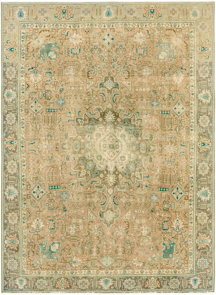 Detail image of 9' x 12' 5 Hand Knotted Ultra Vintage Persian Wool Rug