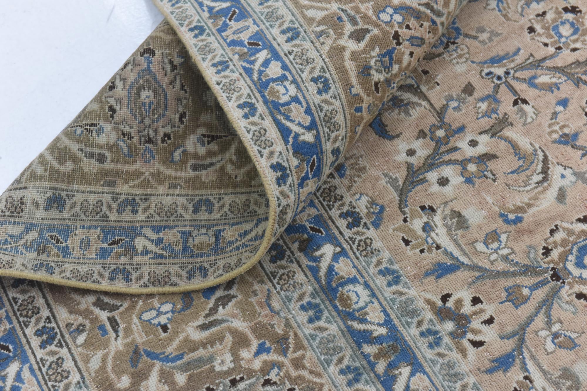 9' 4 x 12' 9 Hand Knotted Ultra Vintage Persian Wool Rug