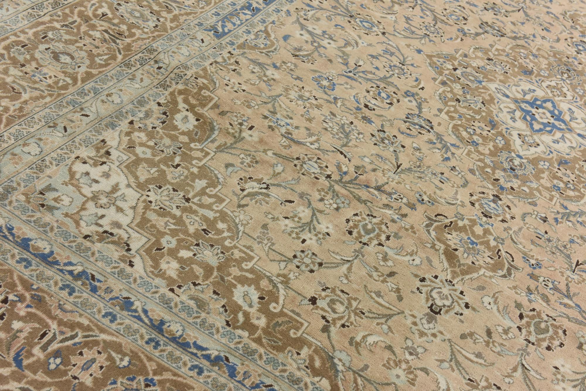 9' 4 x 12' 9 Hand Knotted Ultra Vintage Persian Wool Rug