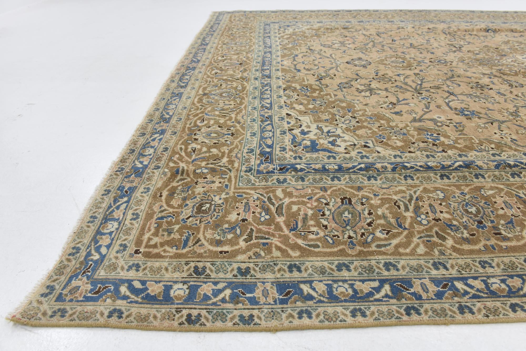9' 4 x 12' 9 Hand Knotted Ultra Vintage Persian Wool Rug