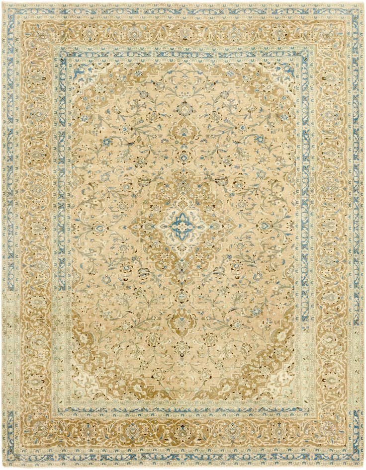 Detail image of 9' 4 x 12' 9 Hand Knotted Ultra Vintage Persian Wool Rug