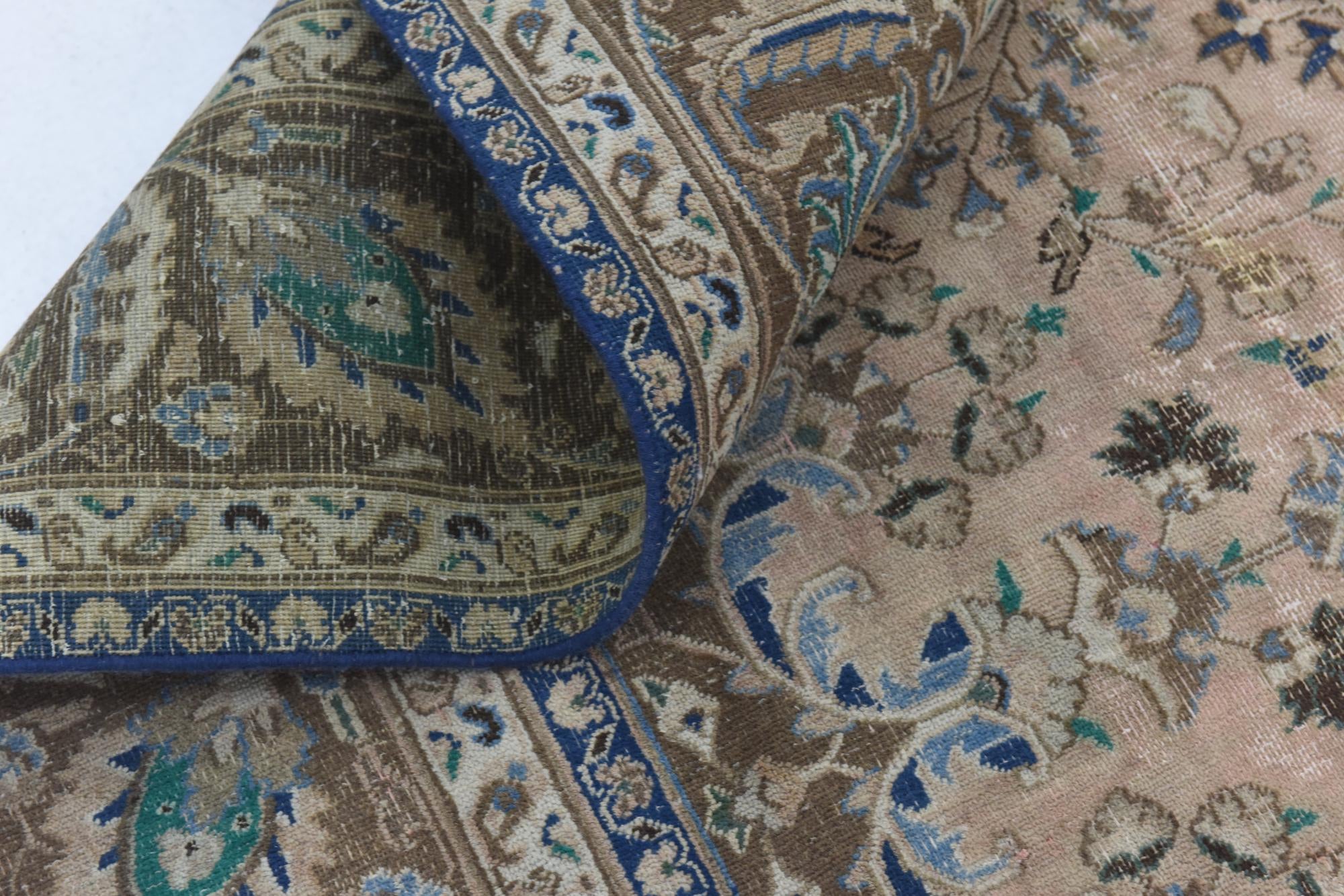 9' 6 x 12' 4 Hand Knotted Ultra Vintage Persian Wool Rug