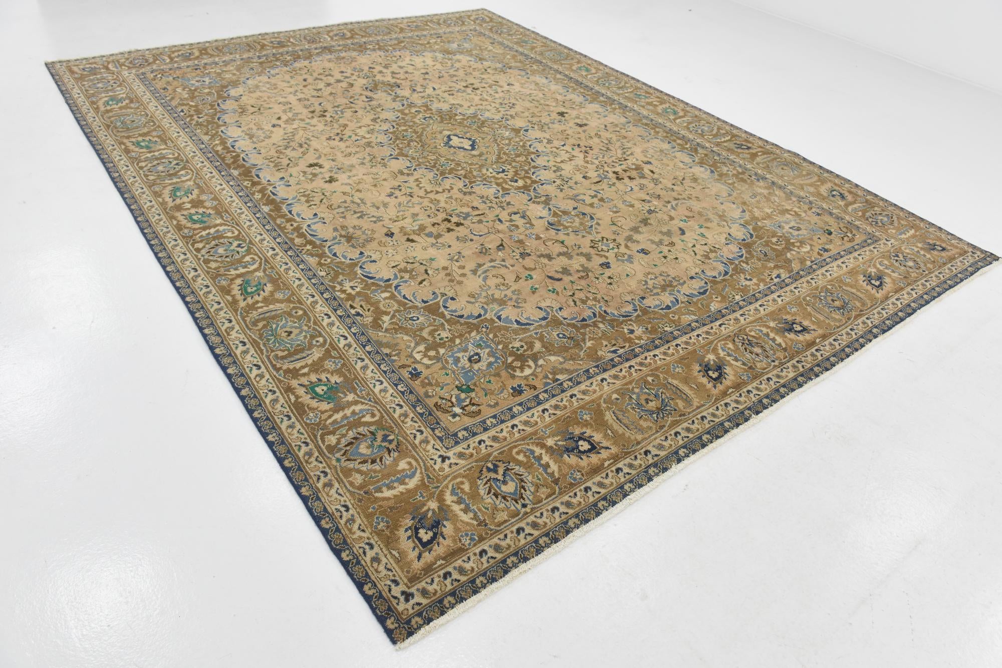 9' 6 x 12' 4 Hand Knotted Ultra Vintage Persian Wool Rug