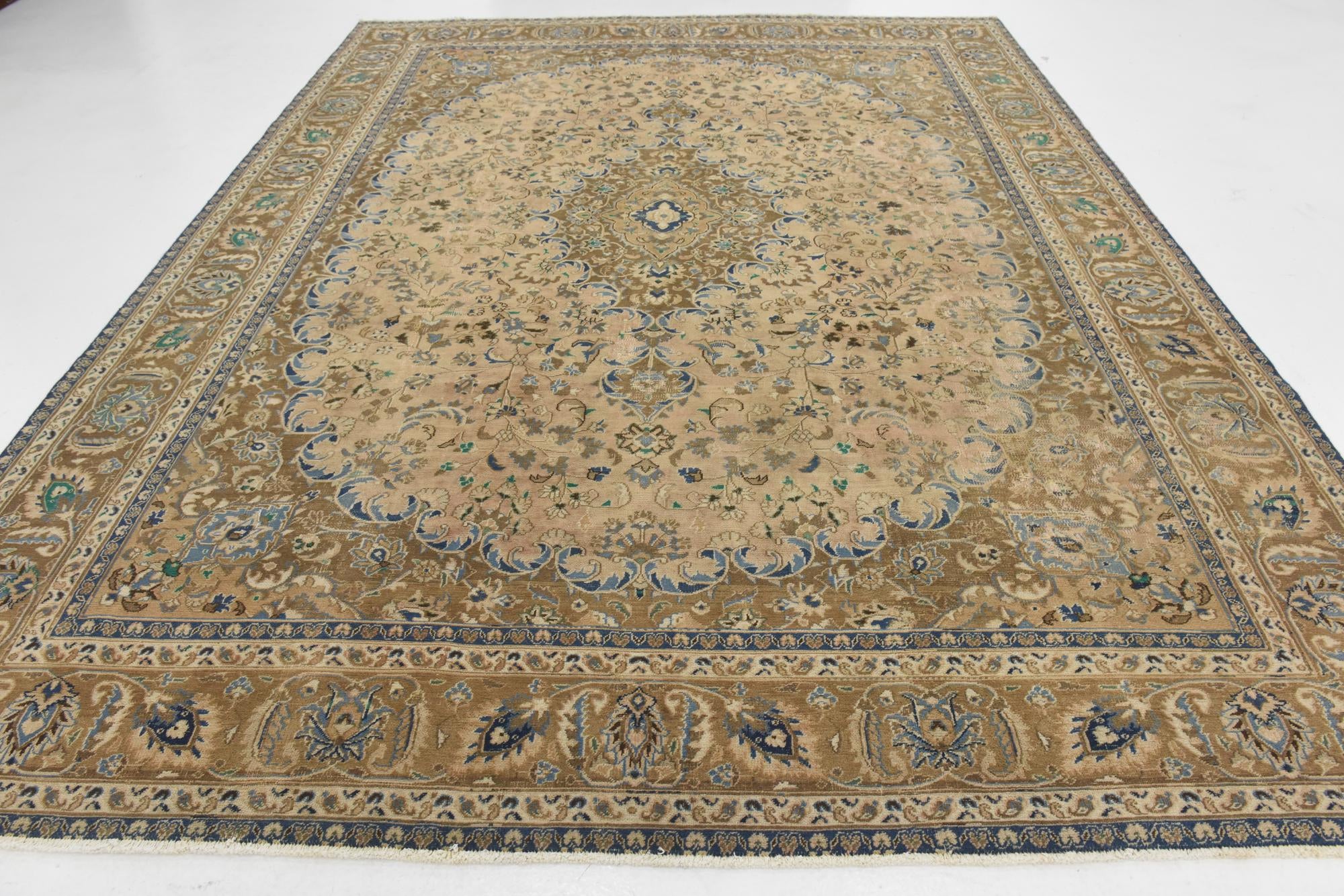 9' 6 x 12' 4 Hand Knotted Ultra Vintage Persian Wool Rug
