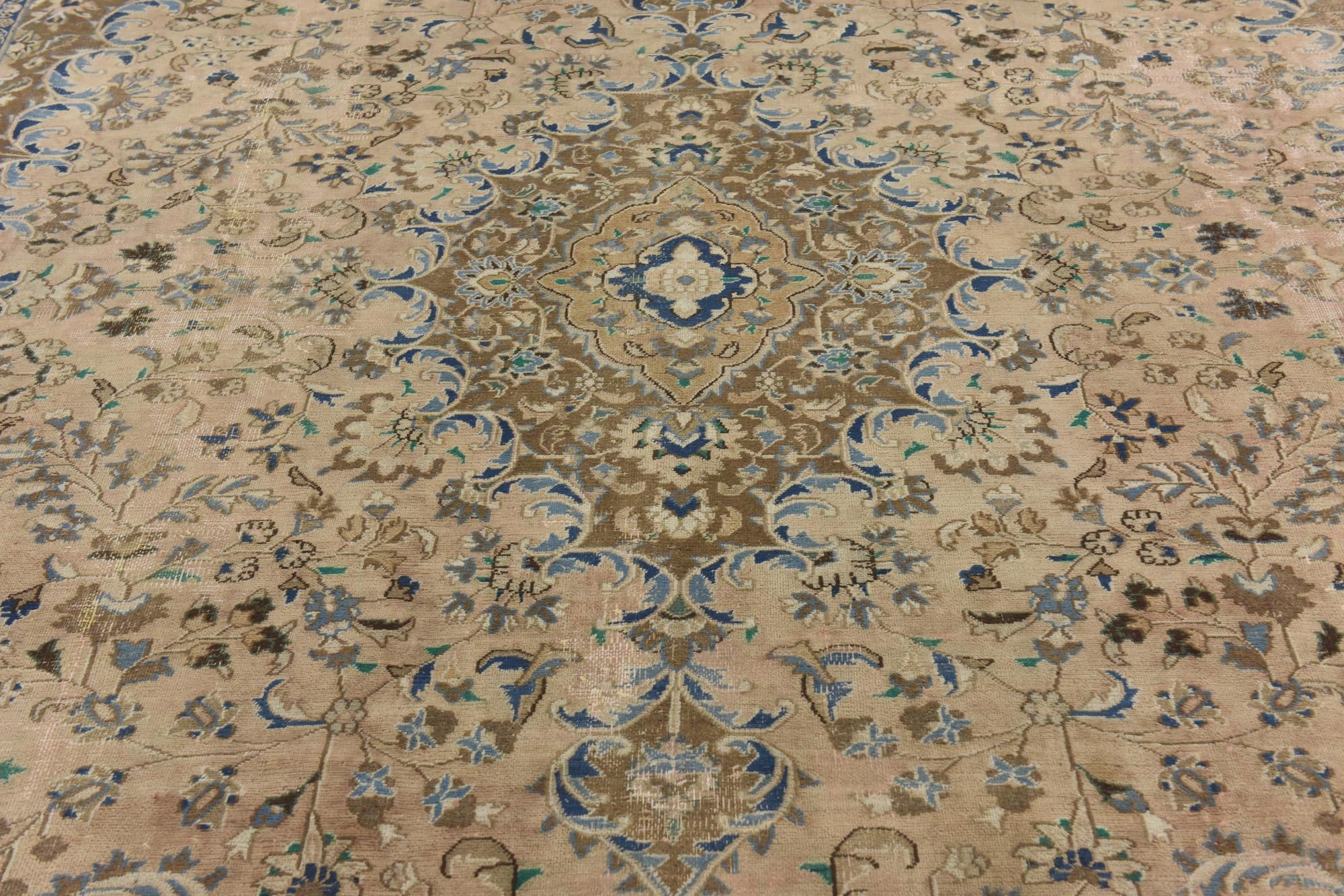 9' 6 x 12' 4 Hand Knotted Ultra Vintage Persian Wool Rug
