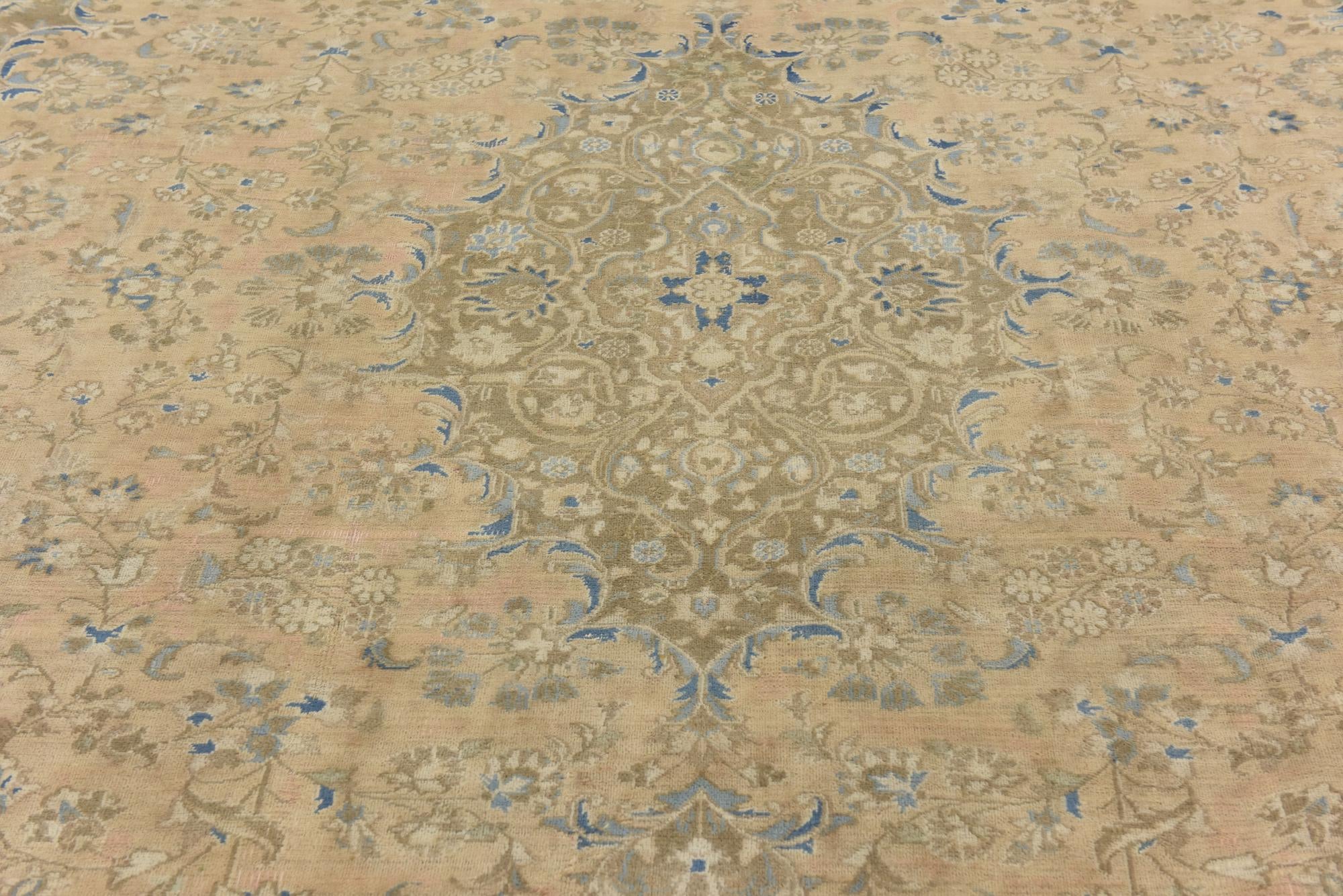8' 10 x 11' 5 Hand Knotted Ultra Vintage Persian Wool Rug