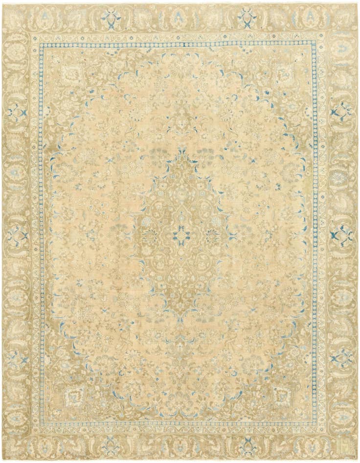 Detail image of 8' 10 x 11' 5 Hand Knotted Ultra Vintage Persian Wool Rug