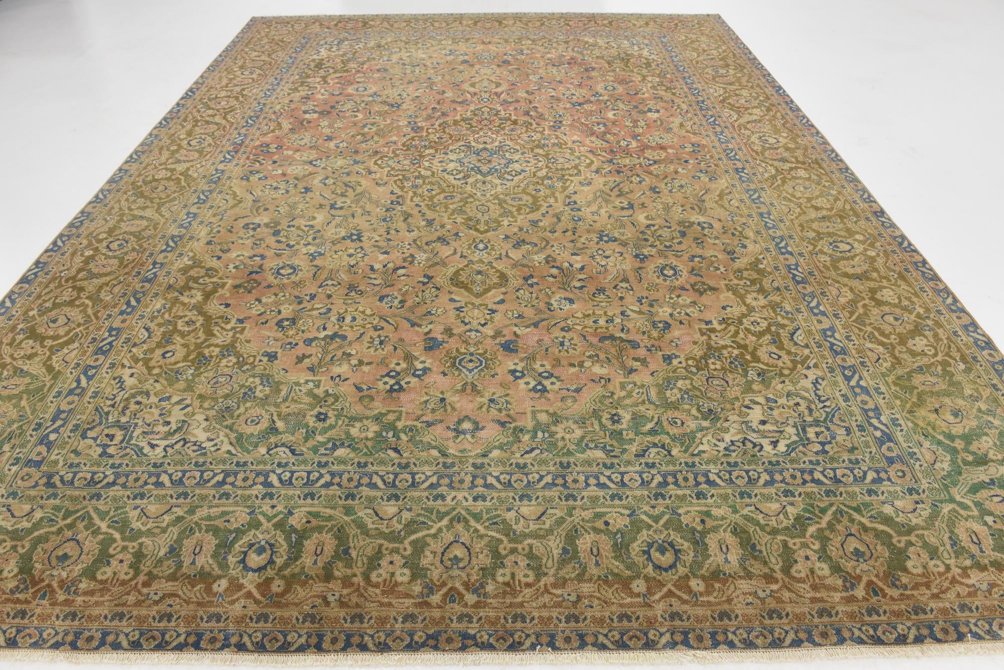 9' 9 x 13' 2 Hand Knotted Ultra Vintage Persian Wool Rug