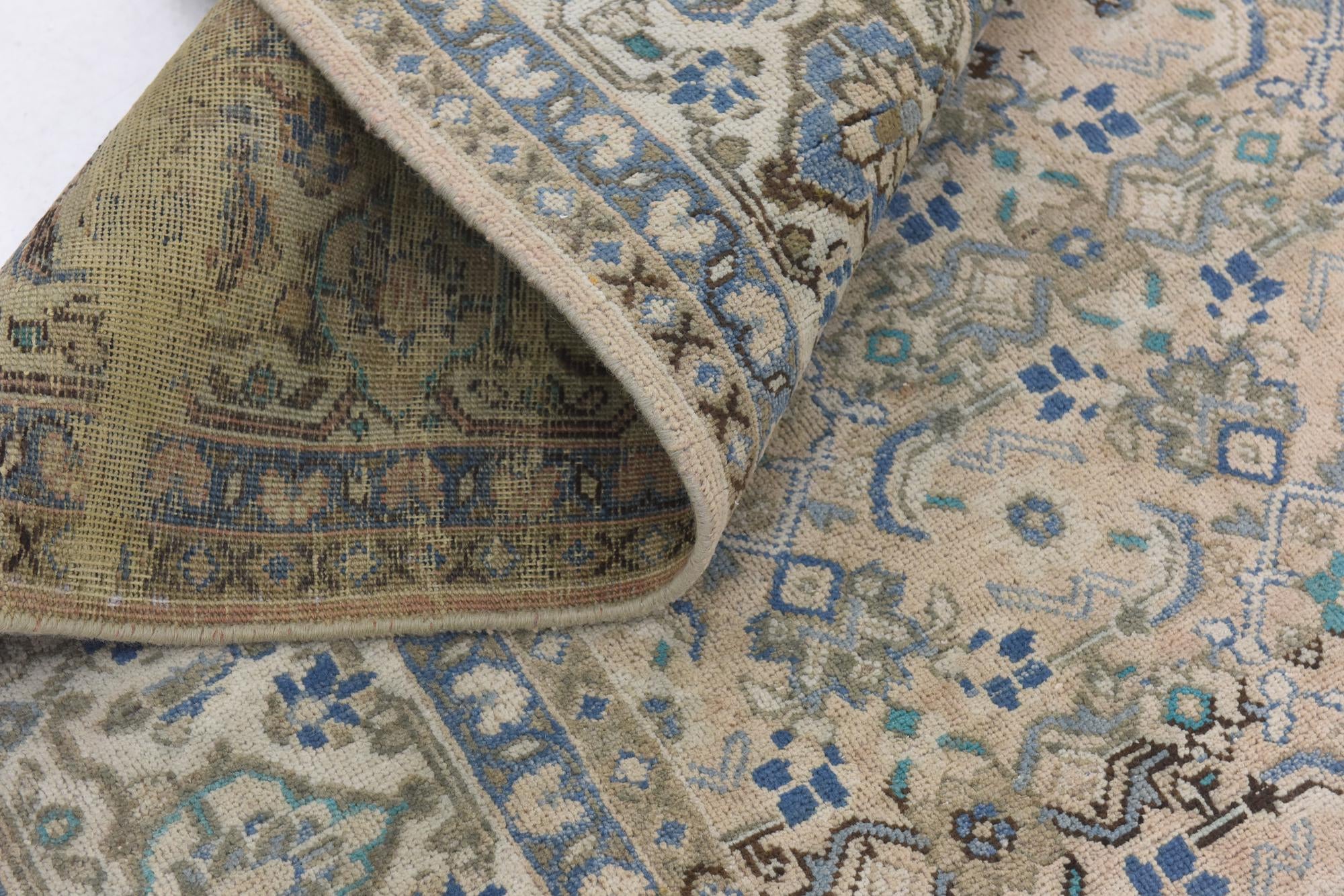 8' 9 x 13' Hand Knotted Ultra Vintage Persian Wool Rug