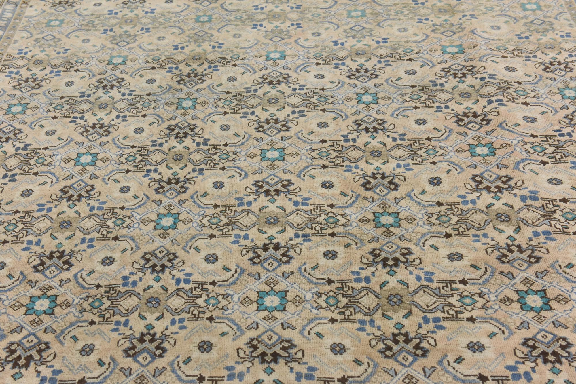 8' 9 x 13' Hand Knotted Ultra Vintage Persian Wool Rug