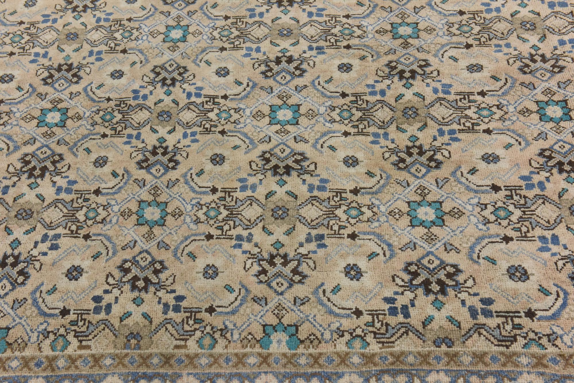 8' 9 x 13' Hand Knotted Ultra Vintage Persian Wool Rug