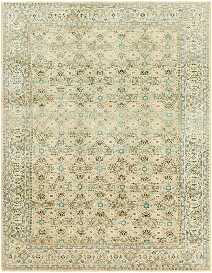 Detail image of 8' 9 x 13' Hand Knotted Ultra Vintage Persian Wool Rug