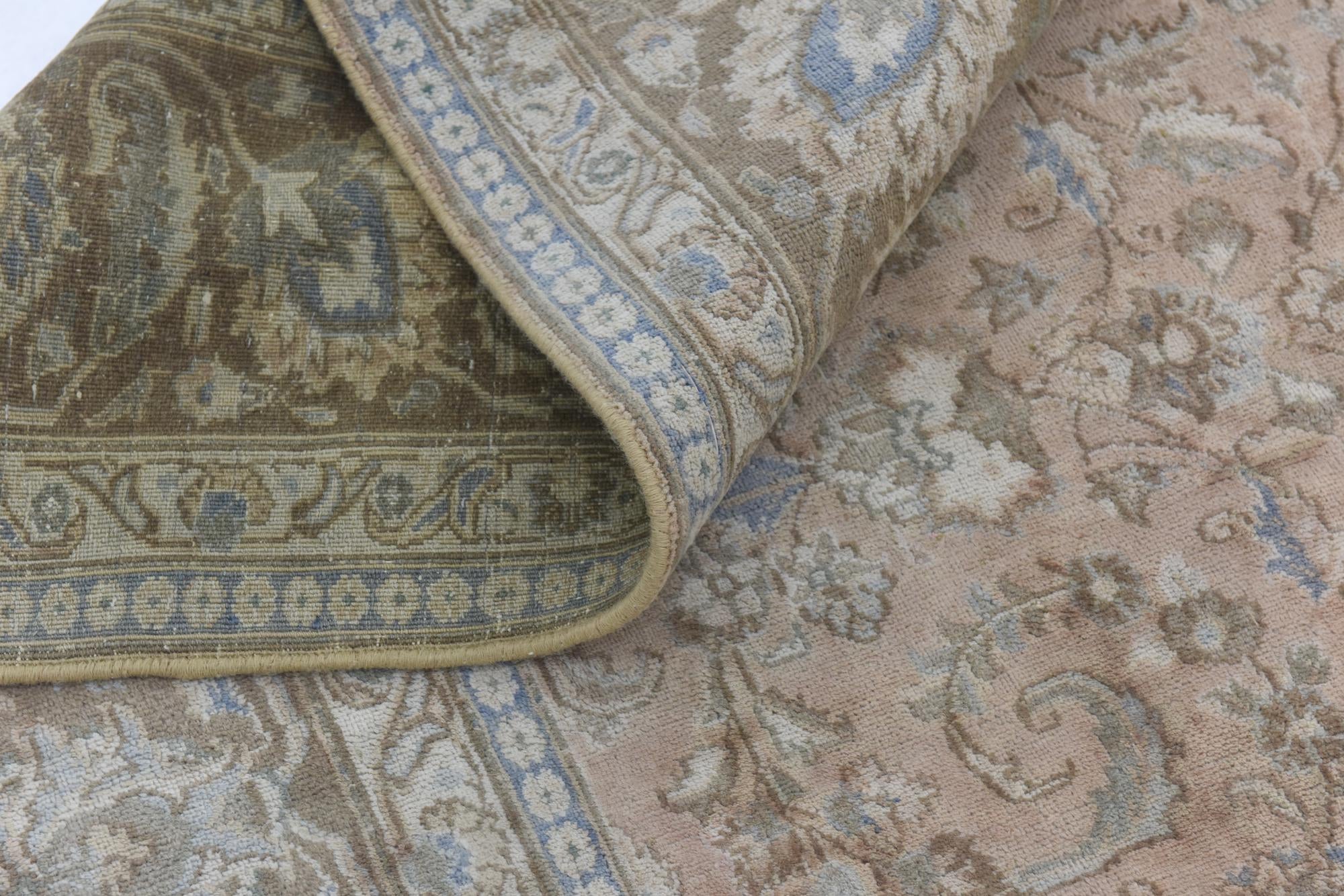 9' 8 x 12' 7 Hand Knotted Ultra Vintage Persian Wool Rug