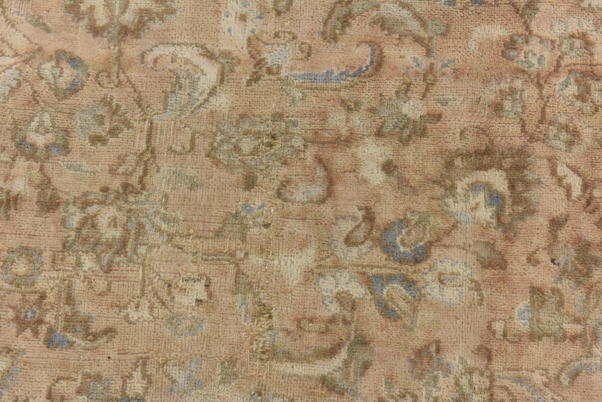9' 8 x 12' 7 Hand Knotted Ultra Vintage Persian Wool Rug