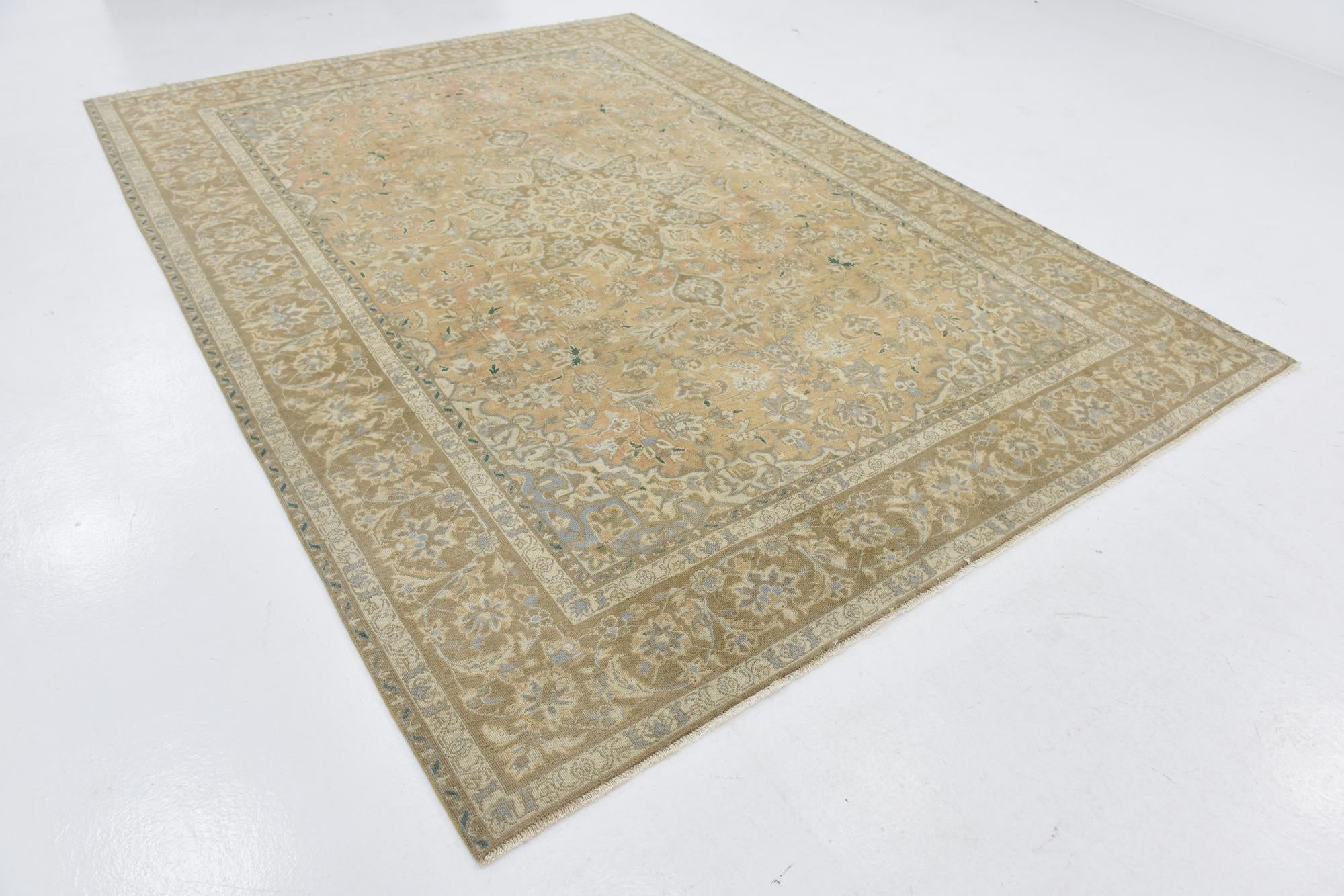 8' x 10' 11 Hand Knotted Ultra Vintage Persian Wool Rug