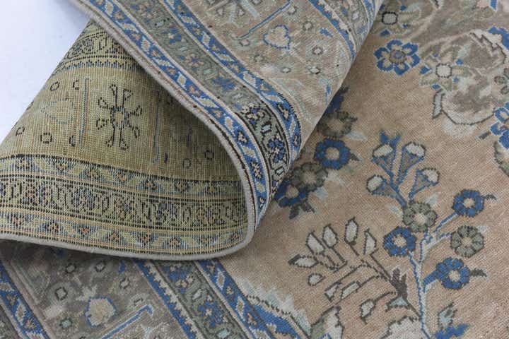 7' 1 x 10' 1 Hand Knotted Ultra Vintage Persian Wool Rug