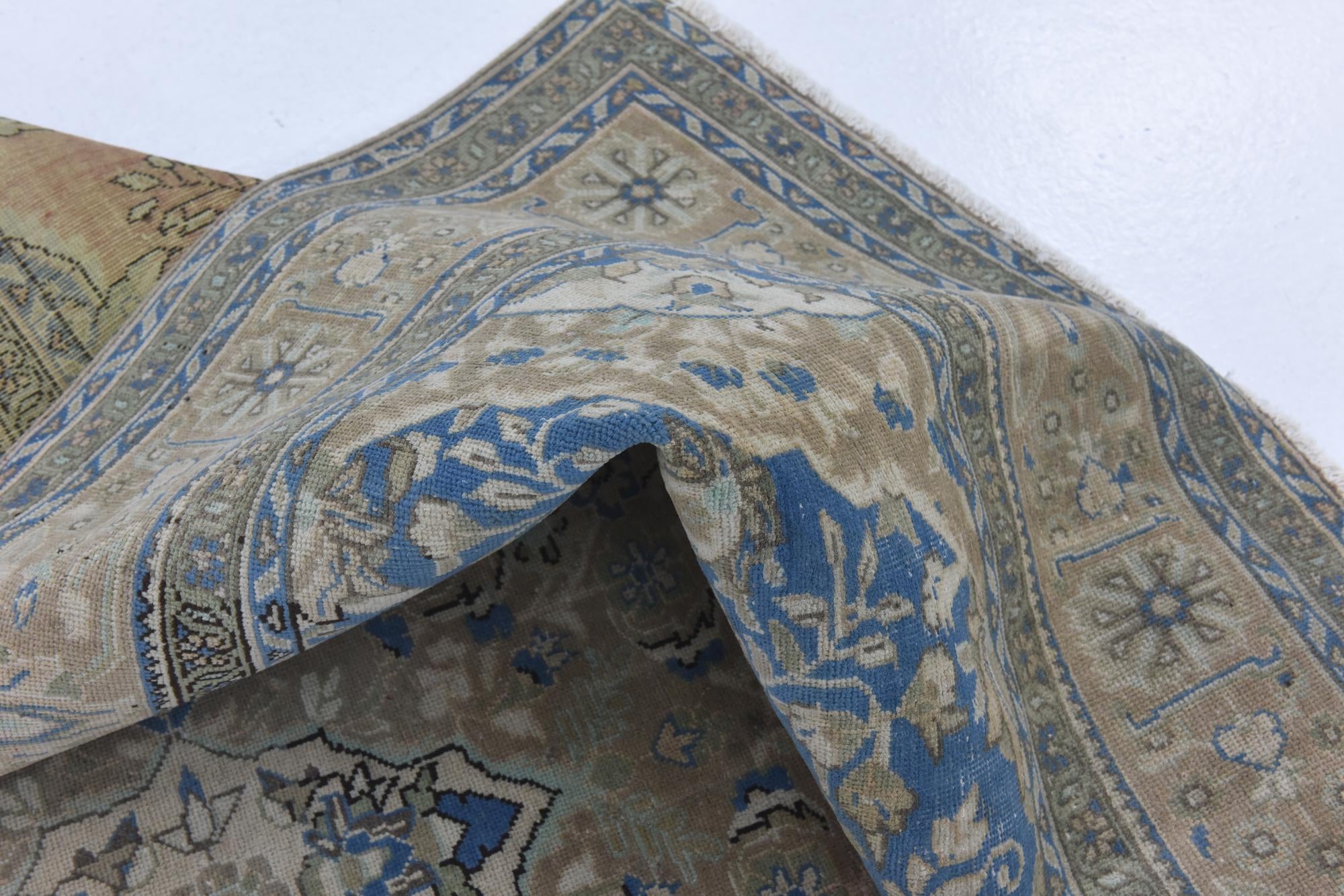 7' 1 x 10' 1 Hand Knotted Ultra Vintage Persian Wool Rug